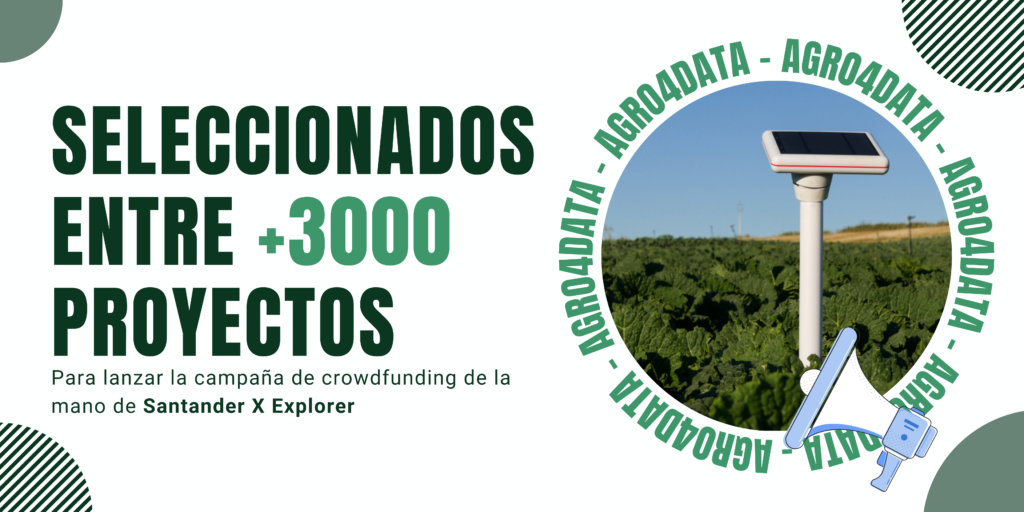 Banner selección Santander X Crowdfunding x Agro4Data - imagen